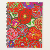 8,5" x 11" Planner met Rode Bloemen (Voorkant)