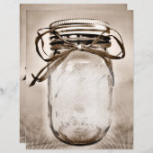 8,5 x 11 Robuust landstaal, zwart papier (Voorkant / Achterkant)