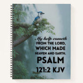 8.5 x 11 Spiraal Notebook Psalm 121:2 KJV Notitieboek (Voorkant)