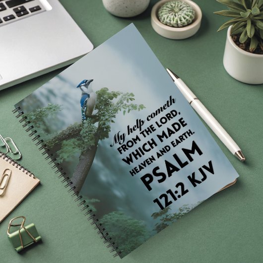 8,5 x 11 spiraal Notitieboek Psalm 121:2 KJV
