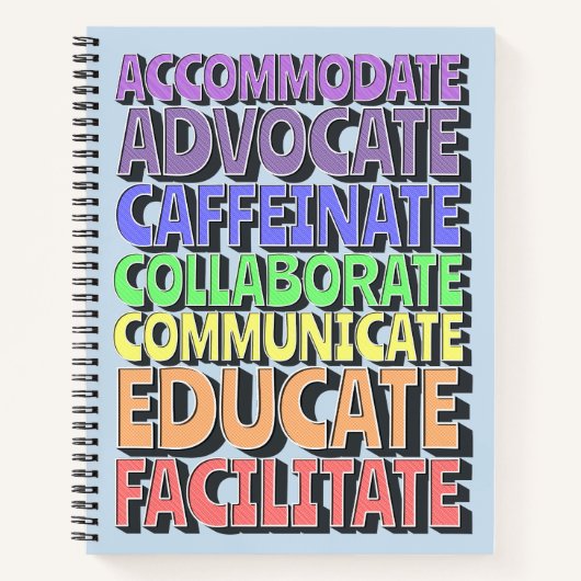 8.5 x 11 Spiral Notebook - A Teacher's Day Notitieboek (Voorkant)