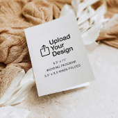 8,5" x 11" vlak blad - gevouwen huwelijksprogramma