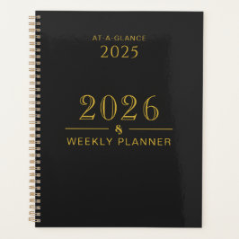 8.5 x 11 Weekly Planner 2025-26 voor thuis of Kant