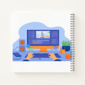 8,5" x 8,5" spiraal notebook notitieboek (Achterkant)