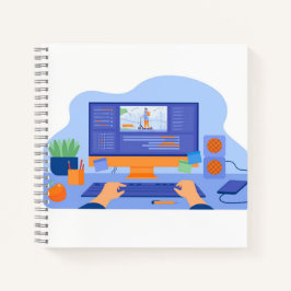 8,5" x 8,5" spiraal notebook notitieboek