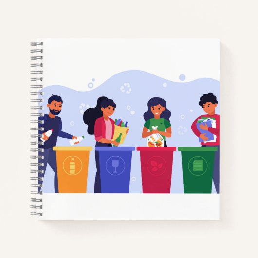 8,5" x 8,5" spiraal notebook notitieboek (Voorkant)