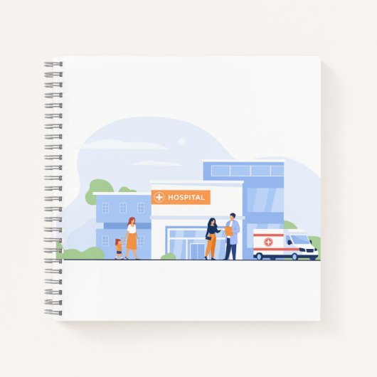 8,5" x 8,5" spiraal notebook notitieboek (Voorkant)