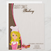 8,5x11 Blonde Baker Pink Brow Cup Caketkop Briefhoofd (Voorkant / Achterkant)