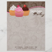 8.5x11 Cakes Bakery Sweet Tres Letter Head Briefhoofd Sjabloon (Voorkant)