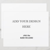 8,5x11-inch horizontale Kaart Stock 110 lb (Voorkant / Achterkant)