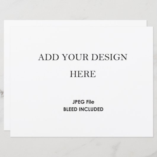 8,5x11-inch horizontale Kaart Stock 110 lb (Voorkant / Achterkant)