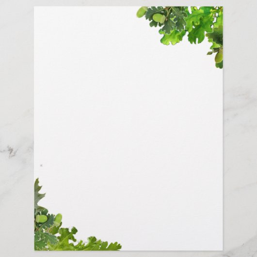 8,5X11-INVITATIEPAPIER VOOR OAK LEAF BRIEFHOOFD (Voorkant)