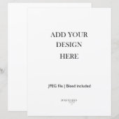 8,5x11" Kaartmateriaal 110 lb Volledige pagina (Voorkant / Achterkant)