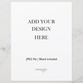 8,5x11" Kaartmateriaal 110 lb Volledige pagina