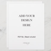 8.5x11" Portrait Sheet Printing (Voorkant / Achterkant)