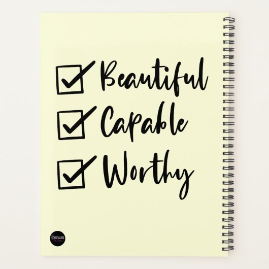 8.5x11 Weekse en Maandelijkse Planner (Achterkant)