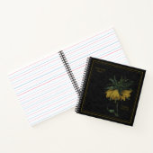 8,5x8,5" Fritillaria Imperialis Black Notebook Notitieboek (Binnen)