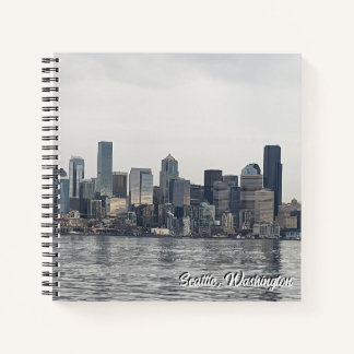 8.5X8.5 Spiral Notitieboek - skyline van Seattle, 