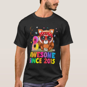 8 8e rode panda Geweldige sinds 2015 T-shirt