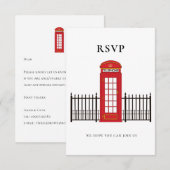 8,9 cm x 12,7 cm responskaart RSVP kaartje (Voorkant / Achterkant)