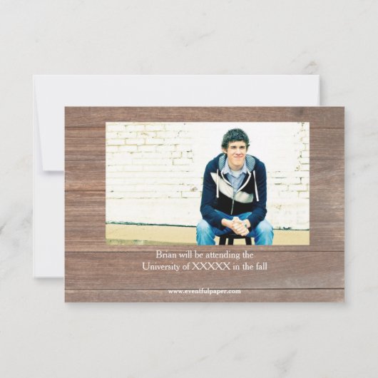 8/9 Fotohout - 3x5 Afstuderen Aankondiging (Achterkant)