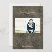 8/9 Foto's Afstuderen Aankondiging-Leather Kaart (Achterkant)