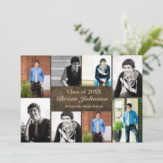 8/9 Foto's Leder - Aankondiging van Afstuderen (Staand voorkant)