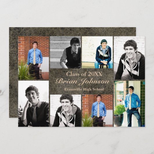 8/9 Foto's Leder - Aankondiging van Afstuderen (Voorkant / Achterkant)