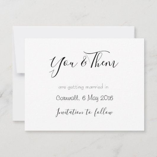 8.9 x 12.7 Flat Save The Date Card (Achterkant)