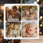 8 Aangepaste foto's Keepsake Kerstmis Keramisch Ornament