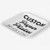 8 Aangepaste Gepersonaliseerde BBQ 9" Vierkant Pap Papieren Bordje (Gebogen)