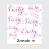 8 Aangepaste naam woord, 4-5 letters Elegant Schri Sticker (Vel)