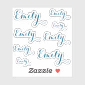 8 Aangepaste naam woord, 4-5 letters Elegant scrip Sticker (Vel)