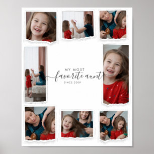 8 Acht foto's Collage Aunty Moderne Elegant Family Poster