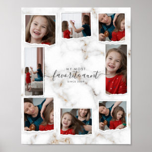 8 Acht foto's Collage Aunty Moderne Elegant Family Poster