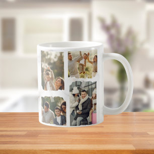 8 Acht foto's Moderne Elegant Collage Family Love Koffiemok