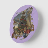 8" Acrylic Nativity Santa Christmas Clock Ronde Klok (Hoek)