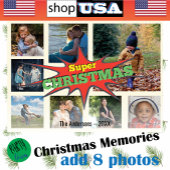 8 Afbeelding Familiefoto ✨ Collage Christmas Feestdagenkaart