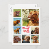 8 Afbeelding Familiefoto ✨ Collage Custom Christma Feestdagenkaart (Voorkant / Achterkant)