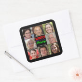 8 Afbeelding Familiefoto ✨ Collage Custom Christma Vierkante Sticker (Envelop)