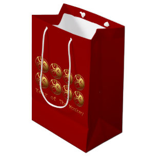 8 apen 2016 Chinees nieuwjaars gemiddeld zak Medium Cadeauzakje