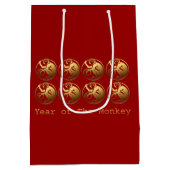 8 apen 2016 Chinees nieuwjaars gemiddeld zak Medium Cadeauzakje (Achterkant)