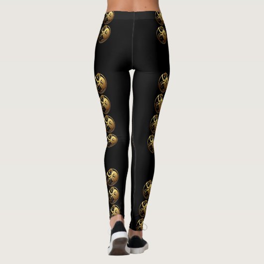 8 Apen Chinees Jaar Zodiac Verjaardagsbeen Leggings (Achterkant)