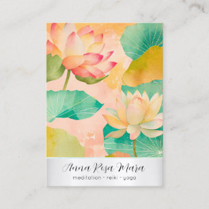 *~*  8 Art Lotus   FOTO Natuur Bloemen QR AP67 Visitekaartje