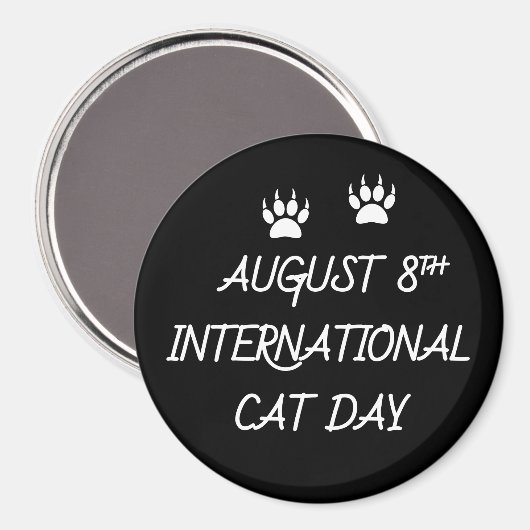 8 augustus Internationale dag van de kat Magneet (Voorkant / Achterkant)