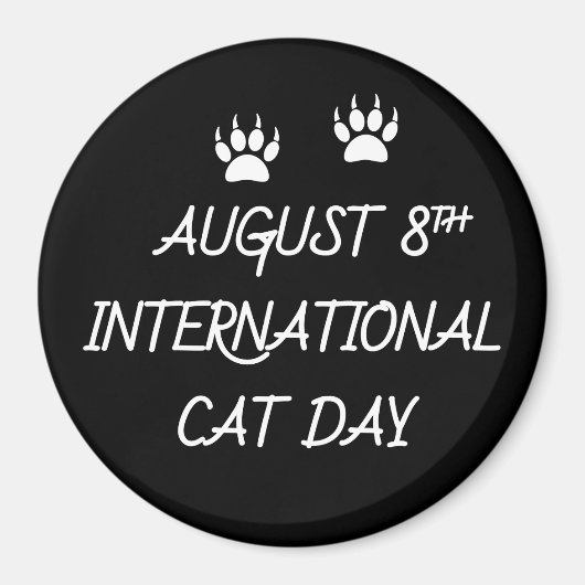 8 augustus Internationale dag van de kat Magneet (Voorkant)