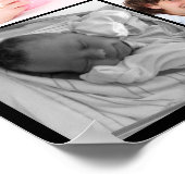 8 baby foto moderne collage gele zwarte rand poster (Hoek)