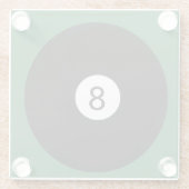 8 Bal Glazen Onderzetter (Achterkant)
