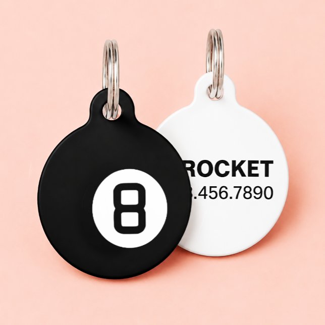 8 Bal Magic Eight Ball Aangepaste Kat en Hond Huisdierpenning (Creator heeft geüpload)