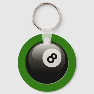 8 BAL OP GROENE ACHTERGROND SLEUTELHANGER